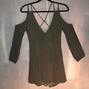 Olive Long Sleeve Minidress